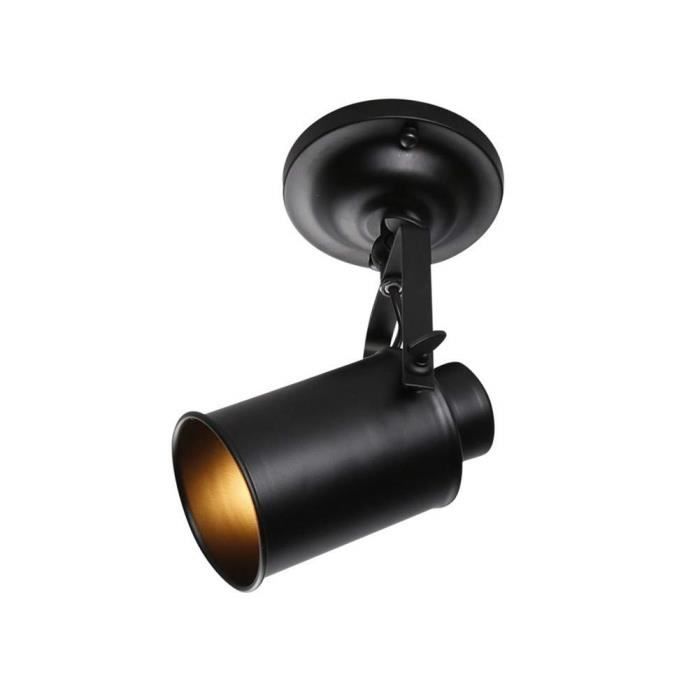 Retro Murale Lampe Rétro Vintage En Applique Industrielle Industriel Plafonnier Spot Métal Intérieur 1 Noircréatif 15KJlFc3Tu