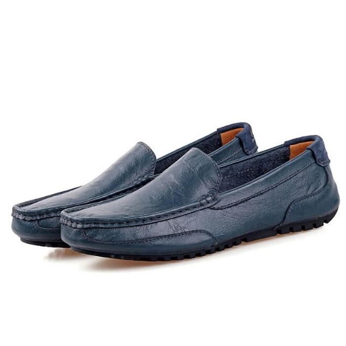 Chaussure Homme Qualité Supérieure Mode En Cuir Trois Couleurs Cuir Souple Chaussures Hommes Mocassins Respirant Conduite