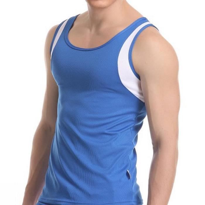 Débardeur de Sport Homme Top TShirt Maillot Sans Manche Pur Doux