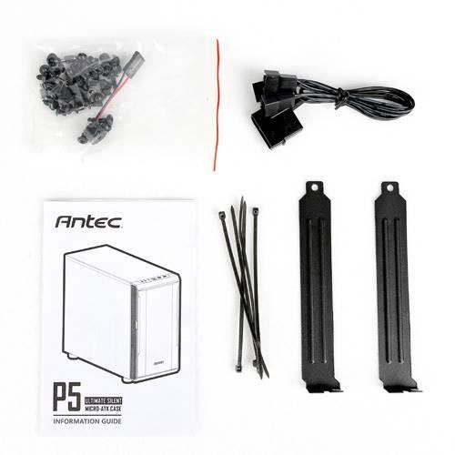 Antec P5, Micro-Tower, PC, Plastic,Steel, ITX,Micro-ATX,2