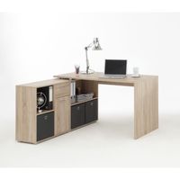 BUREAU ZITO Bureau angle réversible classique décor chêne BUREAU ZITO Bureau angle réversible classique décor chêne