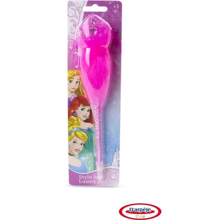 PRINCESSES - Stylo avec couronne - Rose