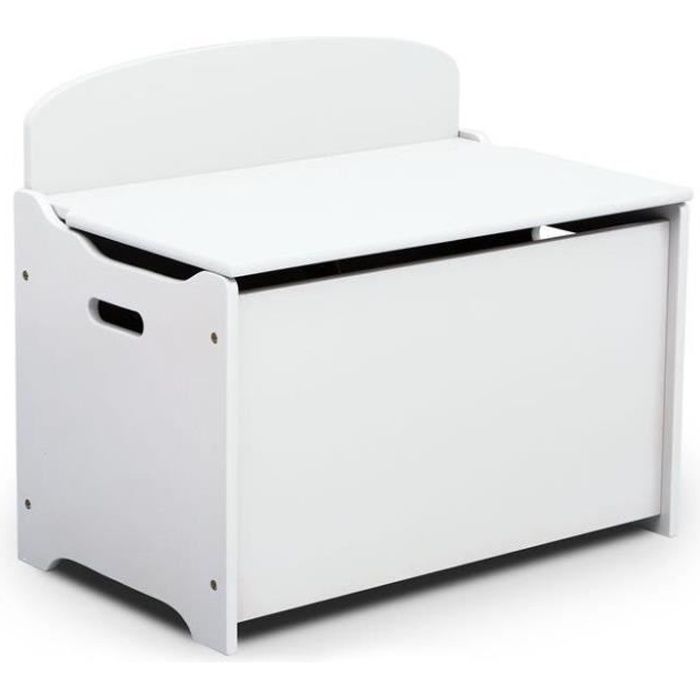 DELTA KIDS - Coffre à Jouets Enfant - Bois - Blanc