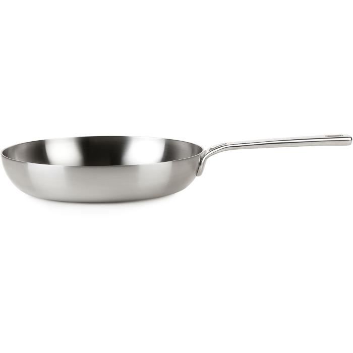 HEALTHY & TASTY HT1001 Poêle à frire en inox - Diamètre 24 cm - Adapté au four jusqu'à 240 °C