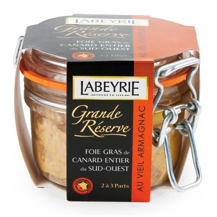 LABEYRIE Le Grande Réserve Foie Gras de Canard Entier du Sud-Ouest Bocal 130g