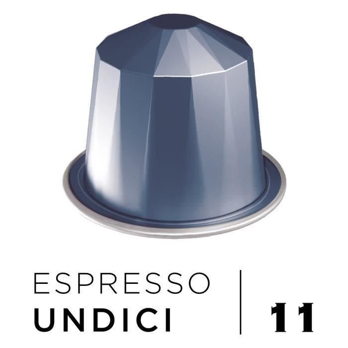 BELMIO Café Espresso Undici Intensité 11 - Compatibles Nespresso - 10 capsules aluminium - 55 g