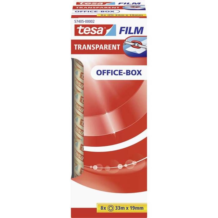 TESA Tour de 8 rubans adhésif tesafilm® transparent - 33mm x 19mm