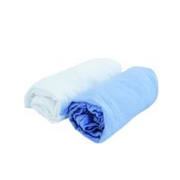 DRAP HOUSSE MATELAS DOUX NID Lot de 2 draps housse Blanc/ciel 60x120cm DRAP HOUSSE MATELAS DOUX NID Lot de 2 draps housse Blanc/ciel 60x120cm