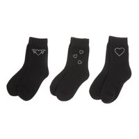 CHAUSSETTES Lot 3 paires de chaussettes noires à paillettes - CHAUSSETTES Lot 3 paires de chaussettes noires à paillettes -