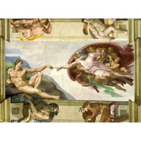 TABLEAU - TOILE Tableau La Création d'Adam Michel-Ange 75 x 55 cm TABLEAU - TOILE Tableau La Création d'Adam Michel-Ange 75 x 55 cm