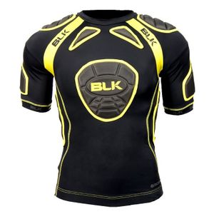 BLK Epauli?res de Rugby Tek 6 Shoulder Tee Padded Adulte Noir et jaune