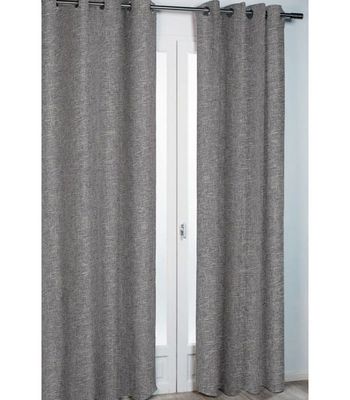 Rideau d\'ameublement aspect laine chinée Anthracite 140 x 260 cm ... Rideau d\'ameublement aspect laine chinée Anthracite 140 x 260 cm ...