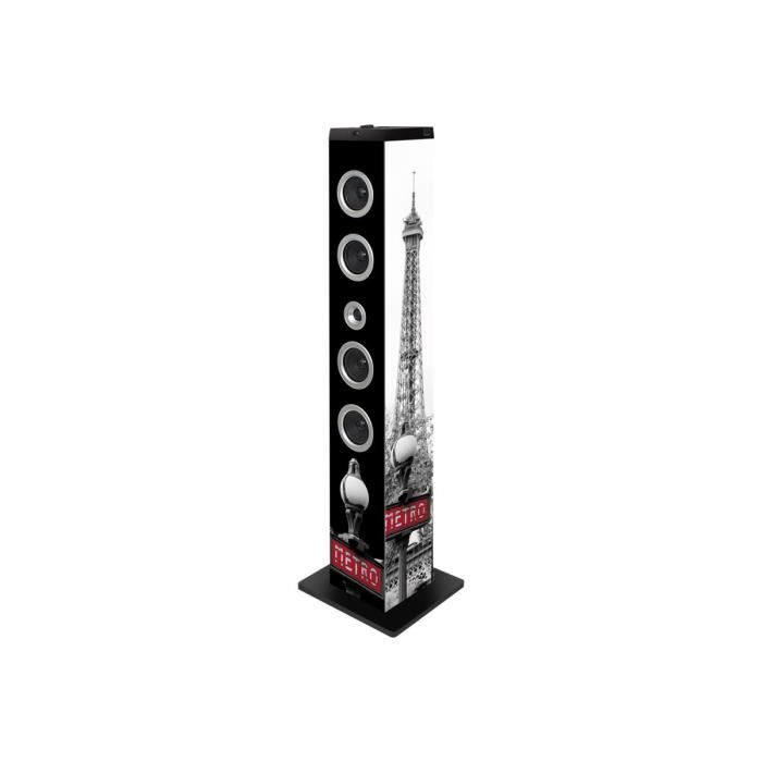 BIGBEN TW7METRO Tour de son multimedia Bluetooth - 120W - Port USB - Paris