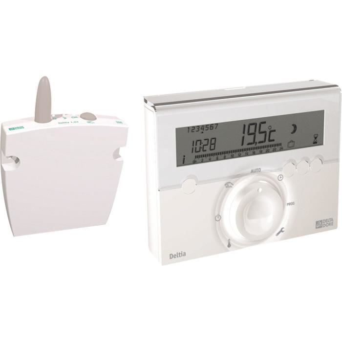 DELTA DORE Pack programmateur radio fil pilote Deltia 8.13 1 zone avec 1 récepteur