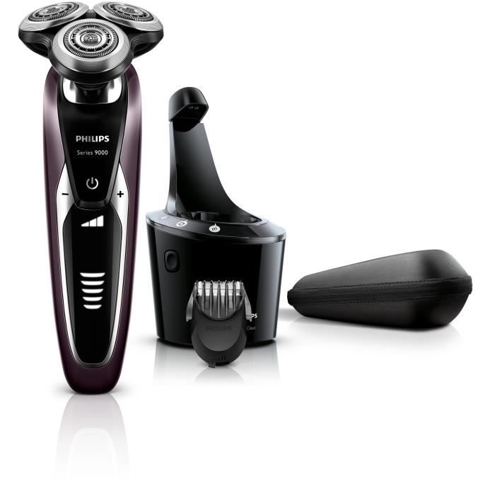 Rasoir électrique - PHILIPS S9521/32 Series 9000 + réglage de confort + tondeuse barbe + Smartclean