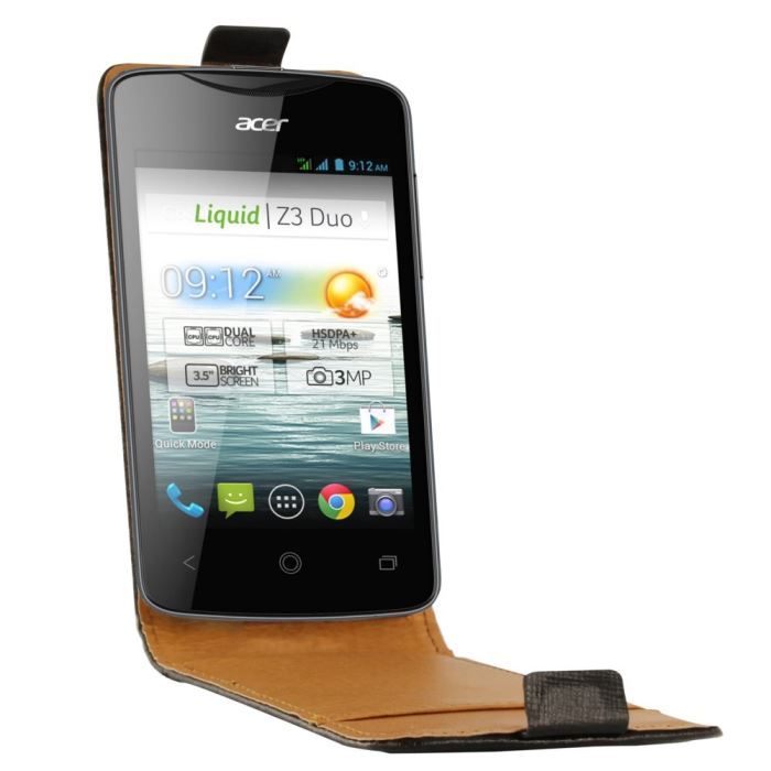 Swiss Charger SCP10132 Etui en cuir pour Acer Liquid Z3 Noir