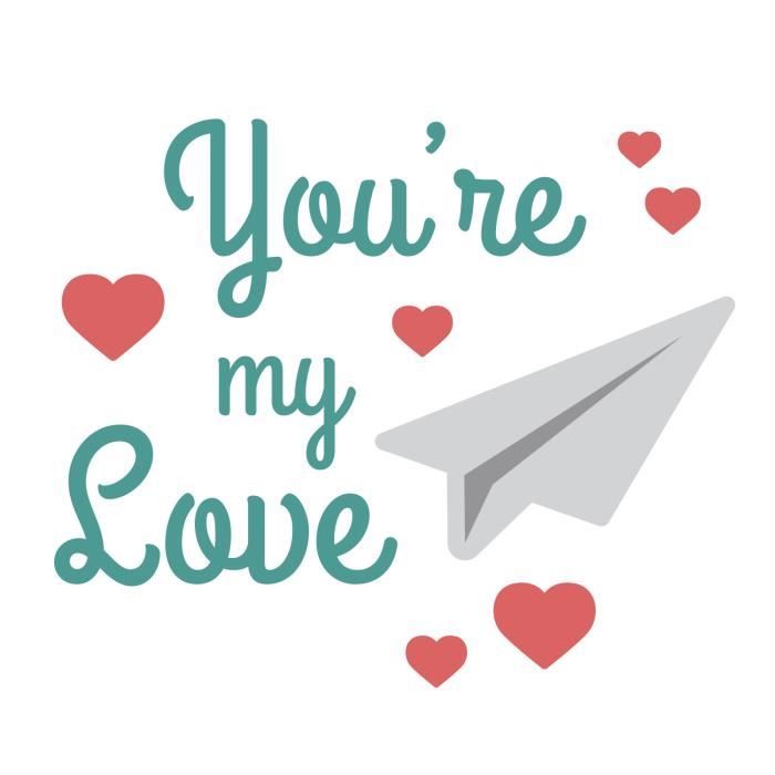 WALL IMPACT Sticker adhésif mural You Are My Love - 40 x 34 cm