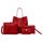 4Pcs femmes sac à main en cuir et sac à bandoulièr