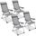 4x Chaises de jardin pliante aluminium -60 x109cm