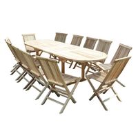 SALON DE JARDIN Salon de jardin en teck HENUA 10/12 places SALON DE JARDIN Salon de jardin en teck HENUA 10/12 places