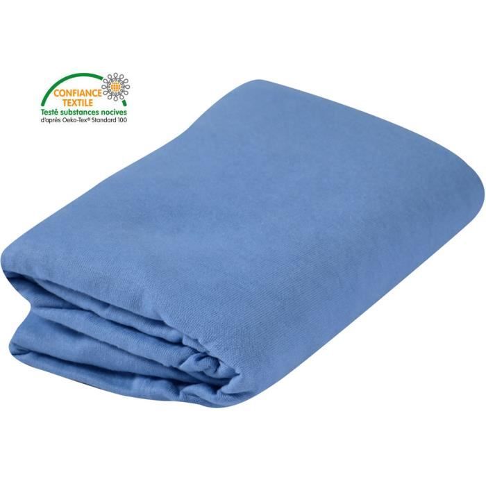 DOUX NID Drap-housse en jersey - Denim - 40x80 cm