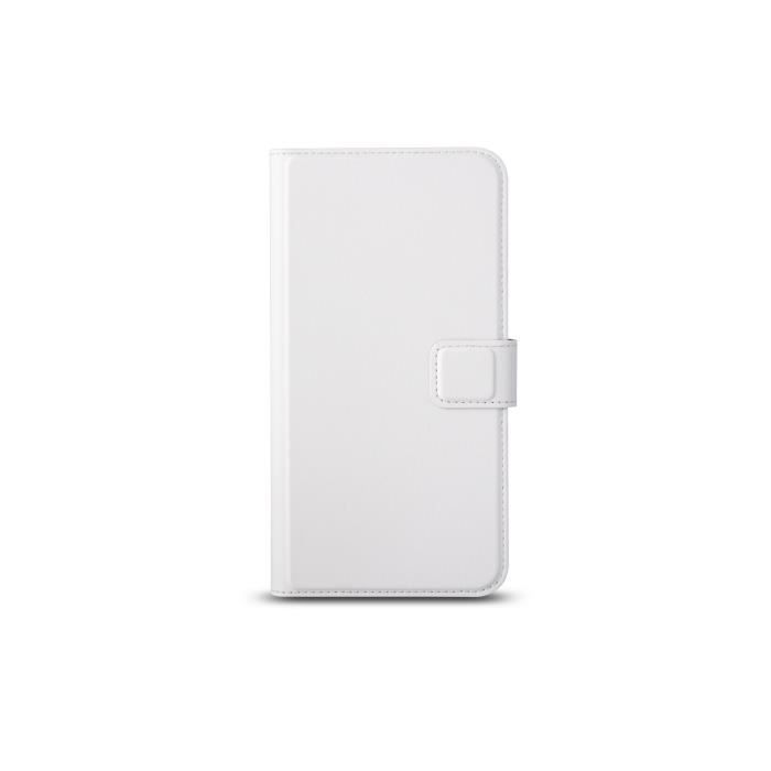 SWISS CHARGER Etui Folio Motorola G4/G4 Plus - Blanc/Transparent