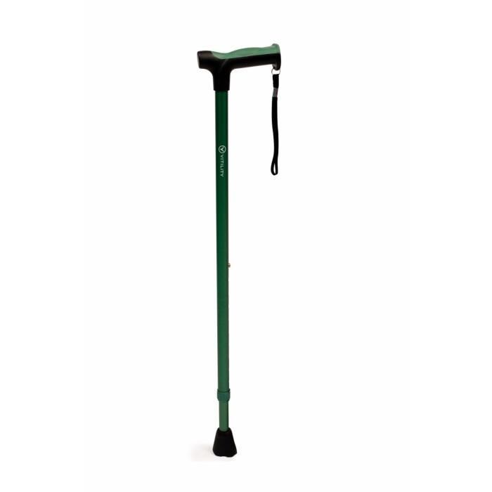 VITILITY - Canne réglable de 71 à 95 cm - verte