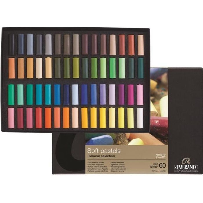 REMBRANDT 60 Demi Pastels Sec Boite Carton Achat / Vente pastels