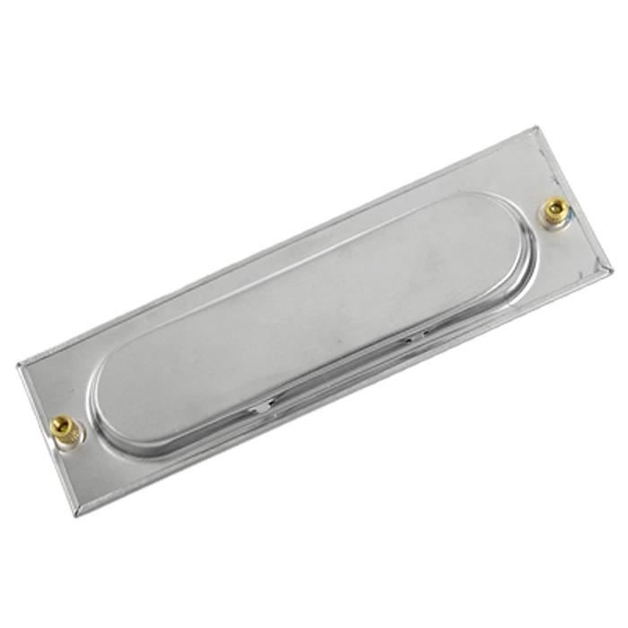 Lot de 4 guides de porte coulissante en acier inoxydable et bois avec vis pour porte coulissante