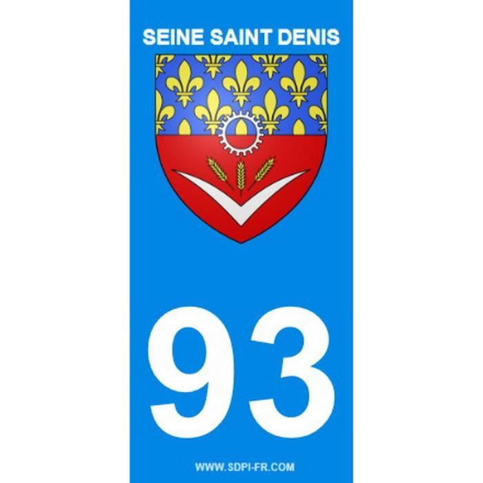 STICKZIF 2 Autocollants Région Département 93 Version 2 SR93-1