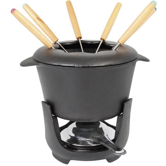Crealys Service A Fondue - 103134 - 10 Pieces Induction Noir