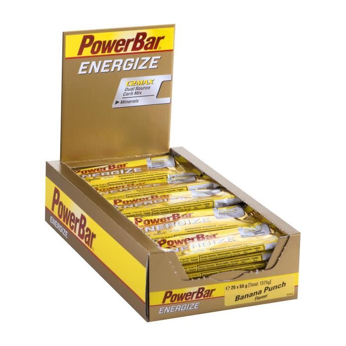 POWERBAR Lot de 25 barres Energize - Banane - 55 g