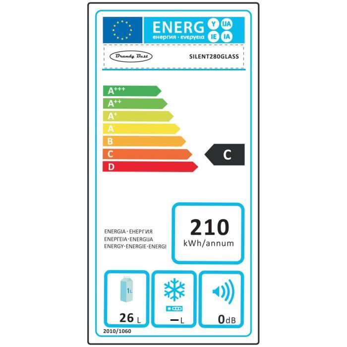Brandy Best SILENT280GLASS Mini-bar vitré2