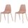 SHIRLEY Lot de 2 chaises de salle à manger - Rose