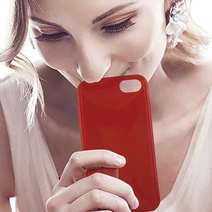KSIX Coque de protection Sense Aroma Parfum Fraise pour Iphone 7 Rouge