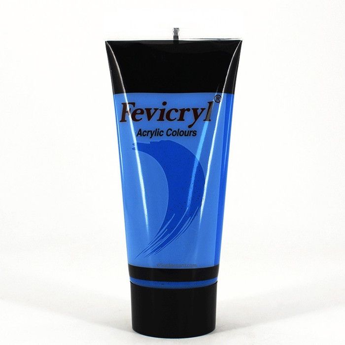Tube De Peinture Acrylique 200ml Bleu Primaire Fevicryl