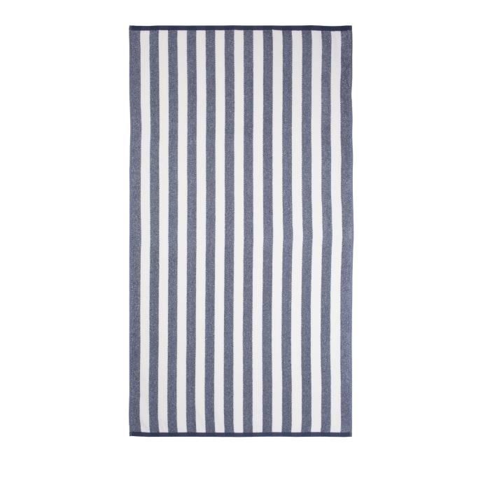 JULES CLARYSSE Drap de plage velours Splash Bleu - 90x170cm