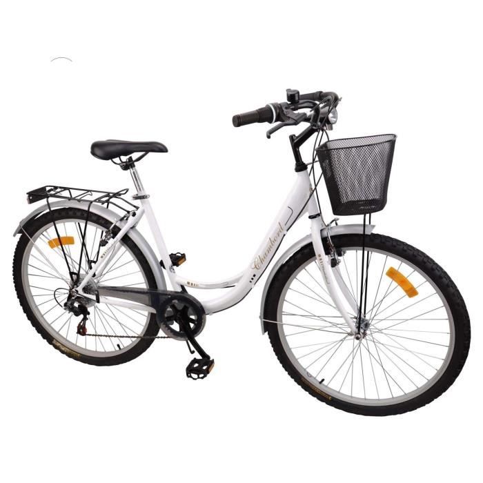 MERCIER SPORT Vélo VTC Retro Dame - 6 vitesses - Blanc