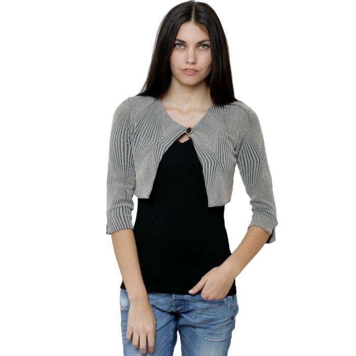 Boléro Yuka Femme 13AH710 gris... Gris - Achat / Vente gilet - cardigan ...