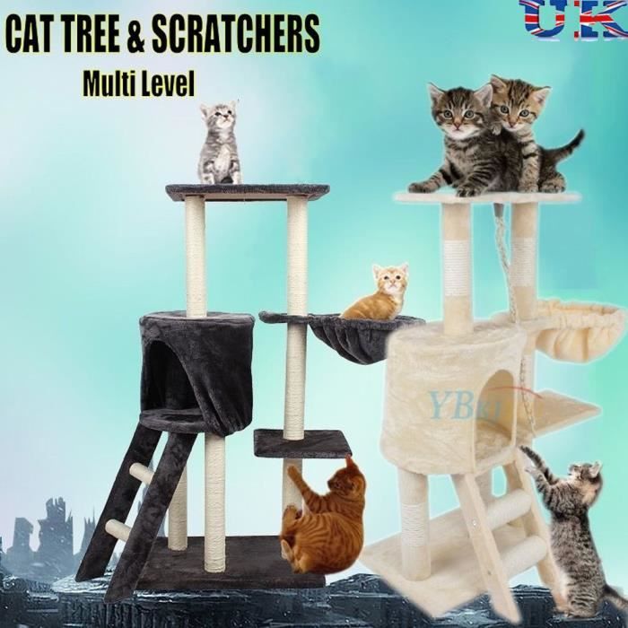 Arbre à Chat Beige Et Gris Foncé Achat Vente Arbre à