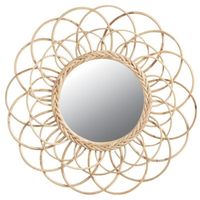 MIROIR Miroir fleur en rotin Ø 54 cm MIROIR Miroir fleur en rotin Ø 54 cm