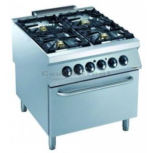 CUISINIÈRE - PIANO Fourneau à gaz 4 brûleurs - 28 kw avec four électr