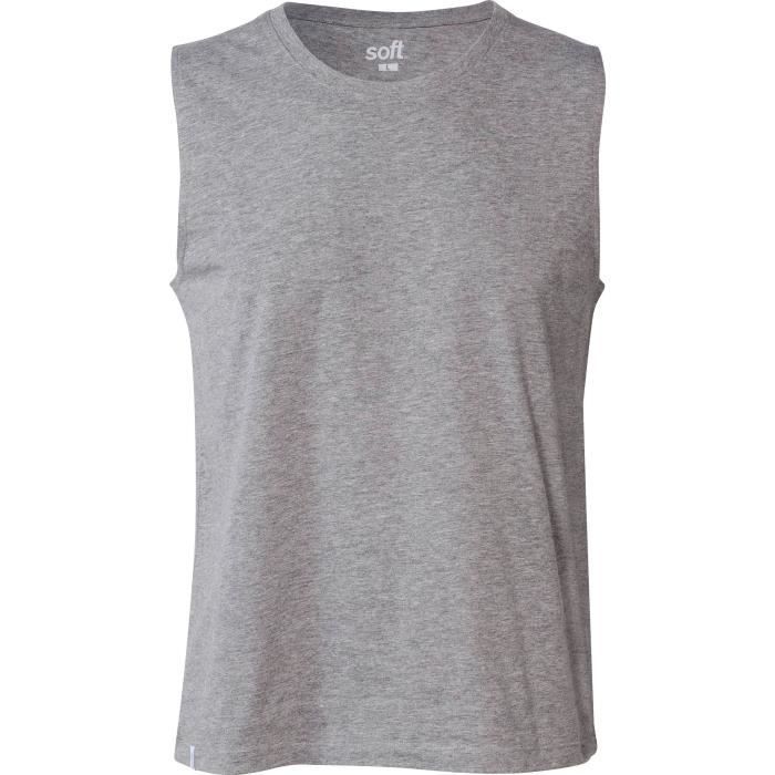 SOFTWR Débardeur Col Rond - Homme - Gris chine