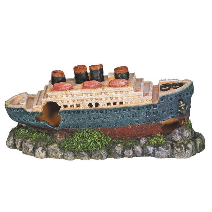 NOBBY Aqua Deco Titanic 265 x 100 x 120mm pour aquarium