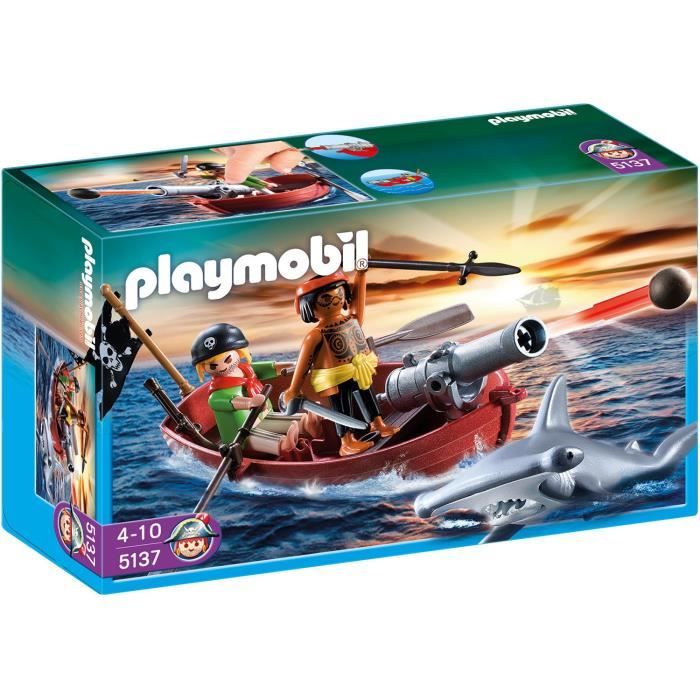 Playmobil   5137   A lattaque  Avec une barque qui flotte, avec deux
