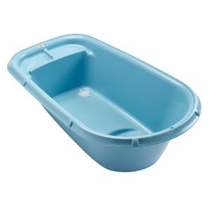 THERMOBABY Baignoire Luxe avec Bouchon de Vidange Bleu Myosotis
