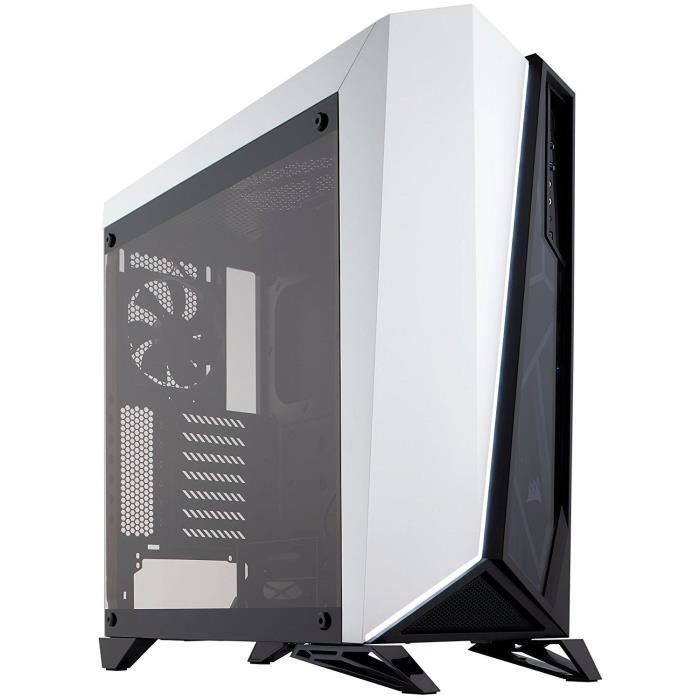 CORSAIR Boitier PC Carbide SPEC-OMEGA - Tempered Glass Gaming Case - Noir et blanc