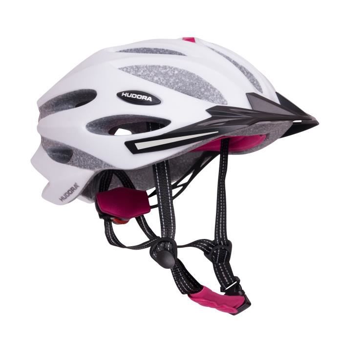 Hudora - Casque de vélo GRANITE - taille 55-58 - Gris/Rose