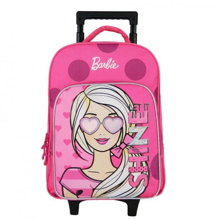 BARBIE Sac à Dos à Roulettes