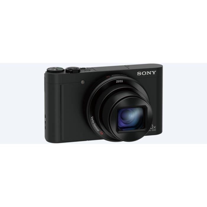 SONY DSC-WX500B Appareil photo numérique compact - Capteur CMOS Exmor R - 18.2 Mpix - Zoom Optique 30x - Stabilisation 5 axes - Noir
